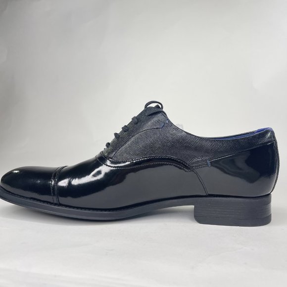 Ted Baker London Fharen Black Leather Cap Toe Oxford. Size 10.5. Style: 917946.